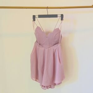 selfie leslie romper Straps Cut Out Hot Pink